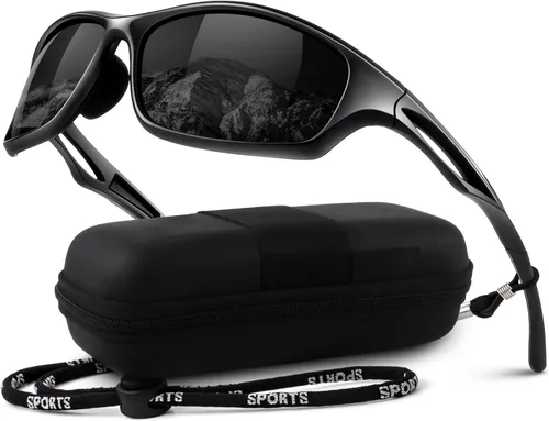 Vista 11 de LINVO Polarized Sports Sunglasses Men Women UV400 Protection Wrap Around Goggles for Running Cycling Driving Fishing