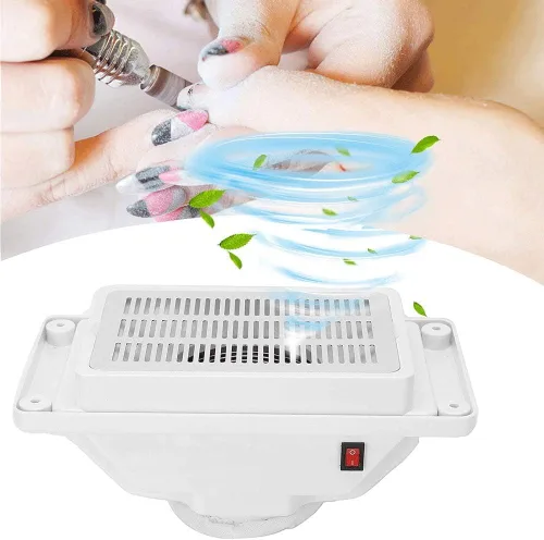 Vista 2 de KISSHAKE Colector de polvo de uñas, potente ventilador de aspirador de uñas, extractor de polvo y aspiración de polvo, herramienta de manicura