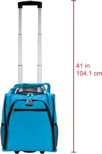 Vista 25 de Rockland Melrose - Maleta con ruedas, de porte vertical, para caber debajo del asiento, Rojo), BF31-RED