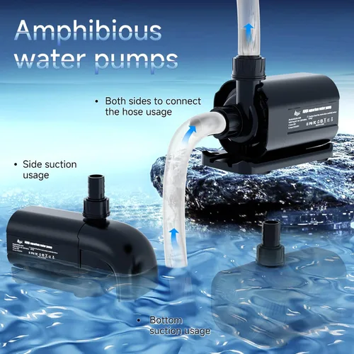 Vista 2 de AQQA Bomba de agua para acuario, bomba de retorno controlable con pantalla LCD, modo de flujo constante+modo de fabricación de ondas+modo