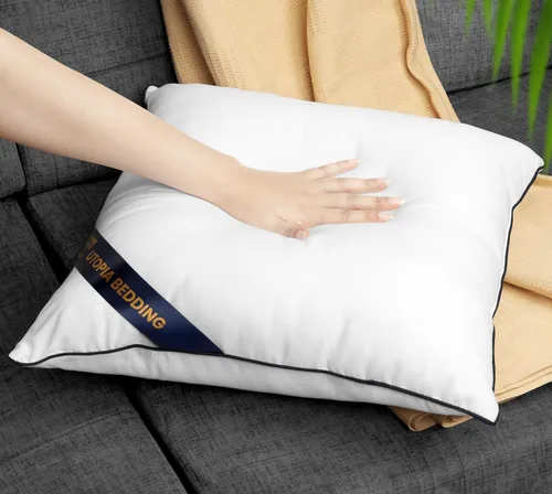 Vista 7 de Utopia Bedding - Relleno de almohadas decorativas (paquete de 2, color blanco), almohadas para sofá, cama y sofá de 12 x 12 pulgadas, relleno