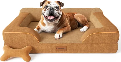 Vista 14 de CWAWZ Cama ortopédica para perros extra grandes, cama ortopédica para perros con espuma viscoelástica de gel refrescante, cama impermeable
