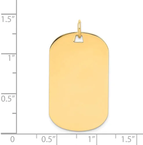 Vista 2 de Noble Collections - Abalorio de disco grabado para perro, oro amarillo de 14 quilates