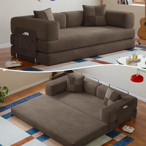 Vista 18 de Sofá cama sin hueso de 78.8 pulgadas para sala de estar, sofá