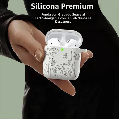 Vista 4 de Lerobo - Funda para AirPod de 2ª/1ª generación con llavero Luz estelar