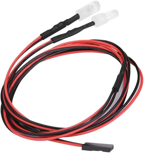 Vista 4 de Luces LED RC, faros delanteros de 0.197 in, accesorios de luces LED para vehículo de automóvil de deriva modelo 1/10 (luz azul)