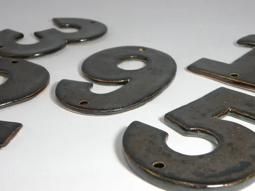 Vista 4 de Stoneware House Numbers, House Tiles, Ceramic house Address Numbers