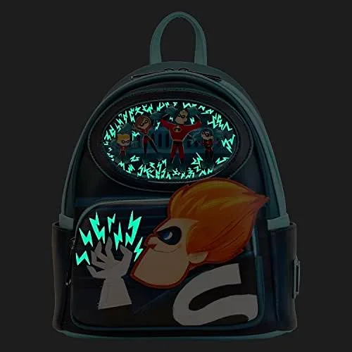Vista 2 de Loungefly Disney Pixar Moments Incredibles Syndrome Mini mochila, Multi, Mini mochila