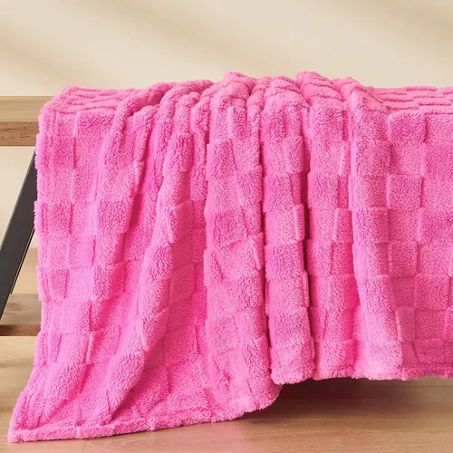 Vista 133 de NEWCOSPLAY Manta súper suave de franela sedosa de alta calidad con diseño de punto gofre 3D, ligera, para uso en todas las estaciones