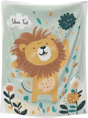 Vista 11 de Personalized Baby Blankets for Girls and Boy - Unique Cat, Birthday Gifts for Cat Lovers, Cat Dad Gifts for Men, and Funny Cat Gifts for Women 30" x