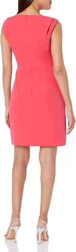 Vista 2 de Trina Turk Fiery - Vestido de manga casquillo con cuello en V para mujer