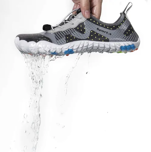 Vista 5 de Zapatos deportivos para el agua, para hombres, de secado rápido, calzado deportivo para usar al aire libre, ir en kayak, lancha, senderismo, surf
