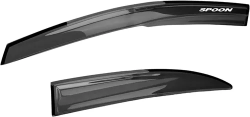 Vista 4 de EVPROXP - Visera de ventana compatible con Civic 4DR 06-11 Side Window Vent Deflector, Dark Smoke Tinted, JDM Mug Tape On Style, with White