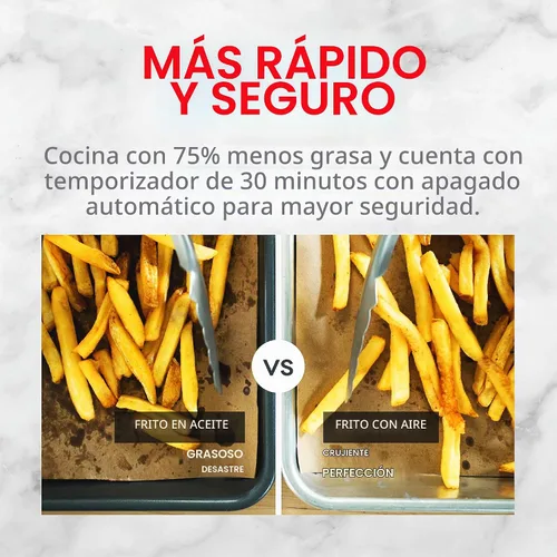 Vista 5 de Dash AirCrisp® Pro - Freidora de aire digital - Control de temperatura ajustable - Función de apagado automático y múltiples ajustes preestablecidos