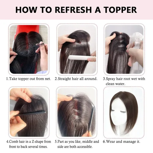 Vista 5 de G&T - Flequillo con clip, 100 % cabello humano, flequillo francés, extensiones de cabello con clip para mujeres y niñas, extensiones de cabello