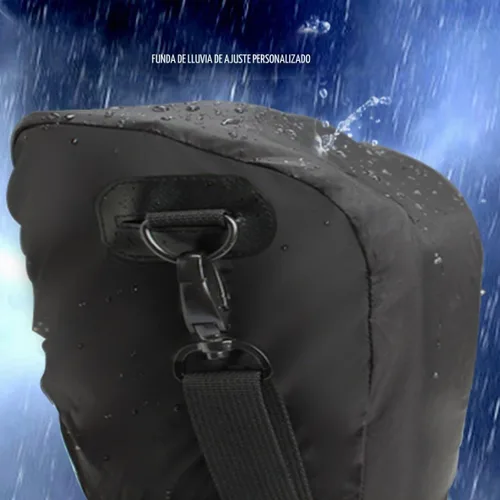 Vista 9 de USA GEAR Bolsa compacta para guardar cámara con cobertor para lluvia y correa para hombro Negro