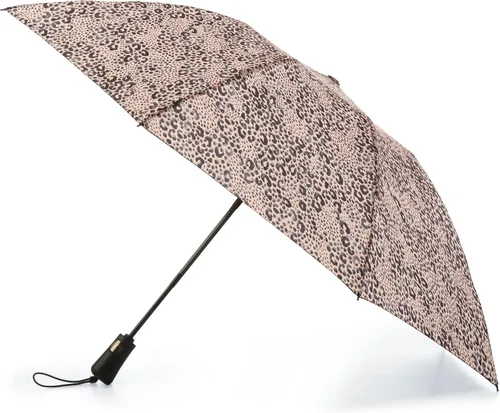 Vista 13 de Totes Reverse Close Folding Inbrella with Auto Open Close and Compact FLORAL ELÉCTRICO NEGRO
