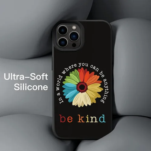 Vista 2 de Rainbow Flower You Can Be Anything Be Kind - Funda compatible con iPhone 16 15 14 13 12 11 Pro Max Galaxy S25 S24 S23 S22 S21 S20 FE Plus