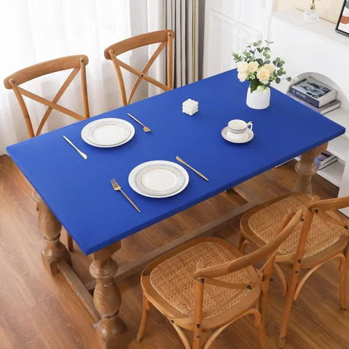 Vista 25 de Mantel elástico para mesa auxiliar de cóctel, ajustable de elastano, tamaño pequeño, para mesa auxiliar, 24 x 24 pulgadas, color beige