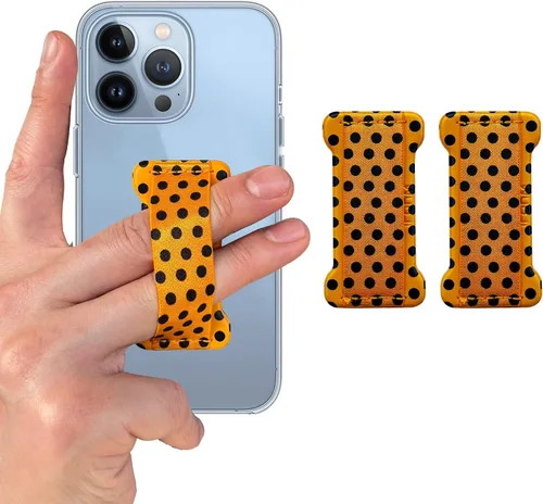 Vista 14 de Soporte de agarre para teléfono de mano, soporte universal para teléfono con correa para dedo, agarre para selfie compatible con la mayoría de 3