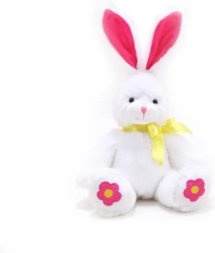 Vista 5 de Plushland Conejito de Pascua, suave y encantador conejo de zanahoria de primavera, juguete de peluche para niños y niñas, decoración de Pascua, Beige
