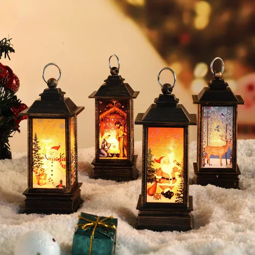 Vista 8 de Linterna de globo de nieve de Navidad, linterna de Navidad con música de 8 temas navideños, regalos de globo de nieve de Navidad con agua