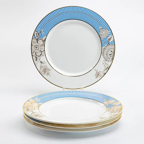 Vista 3 de Gracie Bone China Blue Danubio - Platos de postre (6.75 pulgadas)