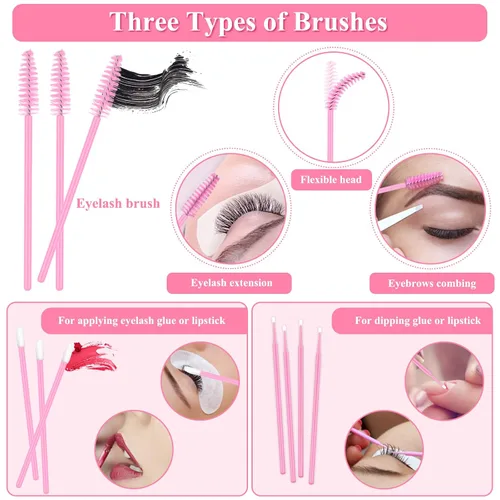 Vista 7 de Kit de extensión de pestañas para principiantes, kit profesional de extensión de pestañas con todo: cabeza de maniquí de pestañas, pestañas