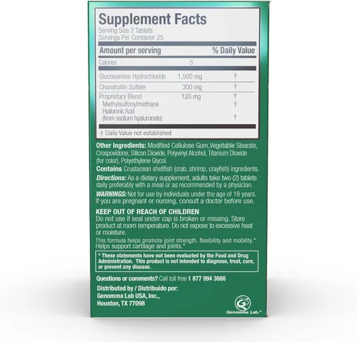 Vista 7 de Suplemento para la salud de las articulaciones de rayos X, 50 unidades, paquete de 3 Glucosamina 1500 mg, condroitina 300 mg, MSM, apoya