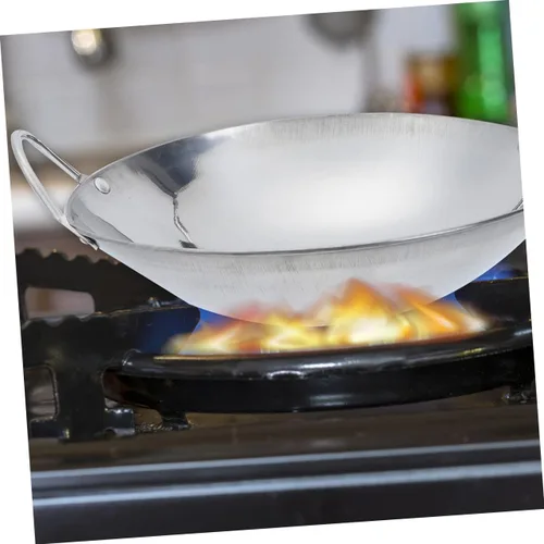 Vista 9 de DOITOOL Olla caliente inoxidable olla de doble mango sartén de metal olla de cocina casera Sartén de cocina caliente Shabu Sartén de 9 pulgadas tipo