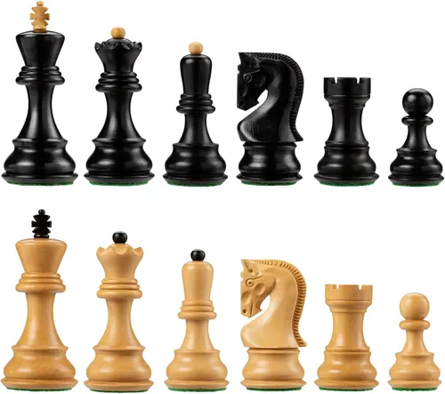 Vista 9 de Bobby Fischer Zagreb - Juego de ajedrez de secuoya y boj con tamaño King de 3.75 pulgadas. Solo piezas de ajedrez de madera ponderadas de alta