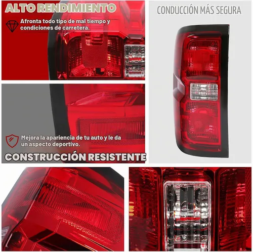 Vista 6 de HECASA Conjunto de Luces Traseras Compatible con Chevy Chevrolet Silverado 2014-2018 1500/2500/3500 HD GMC Sierra 3500 HD Modelo Dually Reemplazo
