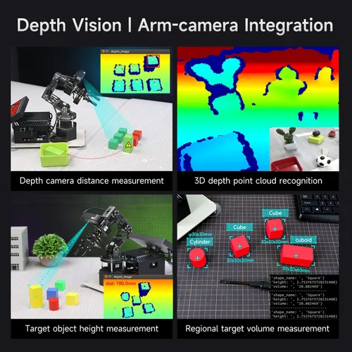 Vista 6 de Yahboom 6DOF Robotic Arm for RaspberryPi 5 ROS2 AI Vision Ver Without Pi5