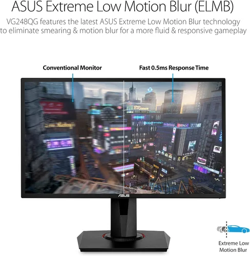 Vista 4 de ASUS - Monitor para juegos VG248QZ de 24", Negro