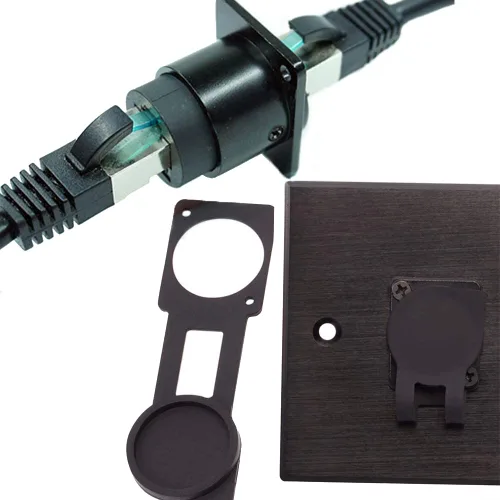 Vista 6 de PENGLIN Acoplador del soporte del panel 2PCS RJ45, conector hembra