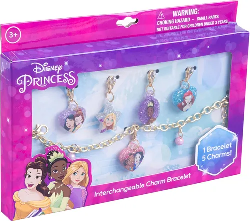 Vista 8 de LUV HER Juego de caja de abalorios para niñas con 1 pulsera y 5 dijes intercambiables, a partir de 3 años
