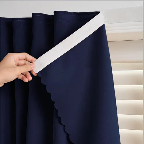 Vista 20 de Cortinas autoadhesivas, sin taladrar, sin varilla, cortinas opacas fáciles de instalar para persianas de ventana, dormitorio