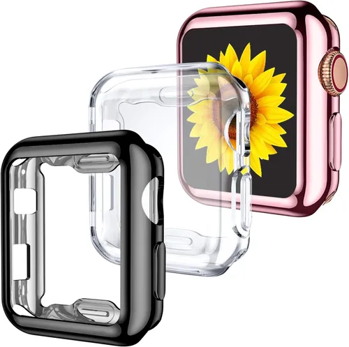 Vista 21 de GEAK - Juego de 3 fundas protectoras TPU compatibles con Apple Watch Series 11 10, protector de pantalla de 1.65 pulgadas, funda protectora completa