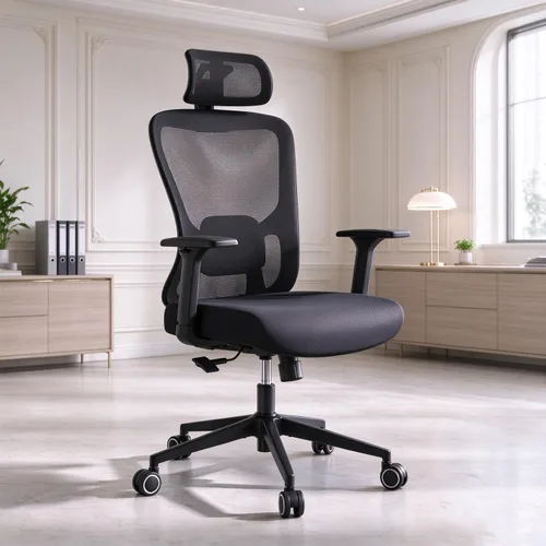Vista 13 de Ergonomic Mesh Office Chair, 350LB Heavy Duty High Back Desk Chair, Adjustable Headrest, Auto Adaptive Lumbar Support, Memory Foam Cushion, Armrests