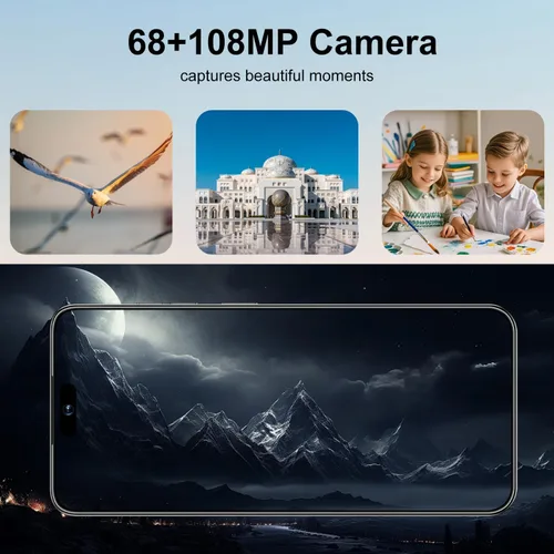 Vista 5 de 16PM Smartphone: pantalla FHD+ masiva de 6.99 pulgadas Duración épica de la batería de 7000mAh Velocidad extrema de 16+512 GB Cámara Pro