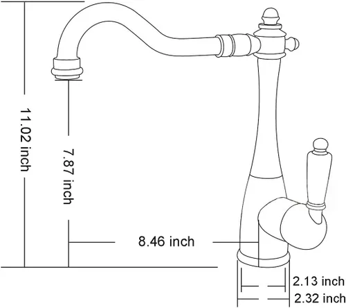 Vista 2 de Grifo de cocina negro período tradicional sola palanca de cerámica grifo de fregadero de cocina grifo mezclador un agujero barra húmeda fregadero