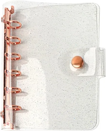 Vista 11 de Personal - Funda de PVC transparente A5, funda de PVC suave y transparente para cuaderno, 6 anillos, protector de 6 anillos con cierre de botón a