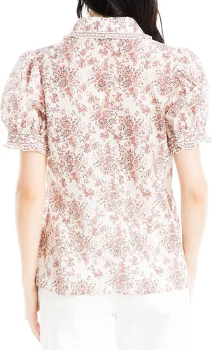 Vista 3 de Max Studio Top con cuello de algodón para mujer