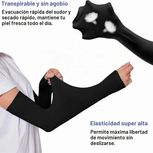 Vista 6 de beister Mangas de brazo para hombres y mujeres, protección solar UV UPF 50+ 3 pares negro+blanco+gris (sin moda)