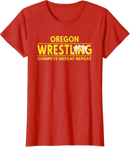 Vista 80 de Oregon Wrestling - Camiseta para competir, derrota, repetir