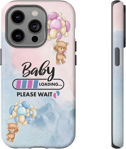 Vista 38 de Cute Baby Loading Phone Case for iPhone Models and Variants - Sweet Maternity Phone Cover for Pregnancy Reveal or Baby Shower