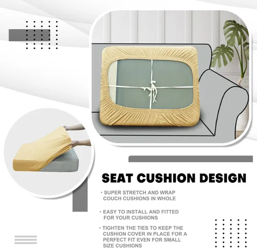 Vista 4 de ZNSAYOTX Fundas elásticas individuales para cojines de sofá, fundas de asiento de repuesto suave con patrón único, protector de muebles con parte