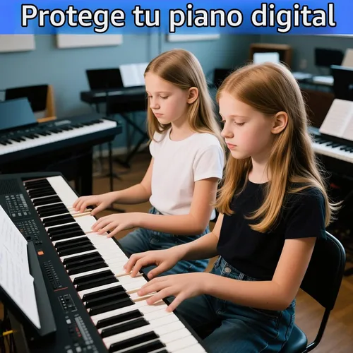 Vista 2 de Cubierta antipolvo para teclado de 88 teclas, protector de tela elástica para piano digital y teclados electrónicos (negro) - Ajuste universal