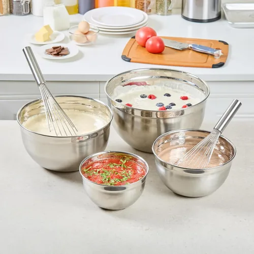 Vista 11 de Restaurantware Met Lux - Cuencos de metal de 2 cuartos de galón, 1 cuenco de harina alemán profunda, resistente a la corrosión, apto