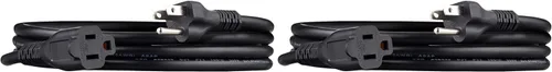 Vista 24 de Amazon Basics - Cable de extensión de 3 pies, extensor de toma de 3 clavijas, cable de extensión para interiores, 13 amperios, 125V, color negro